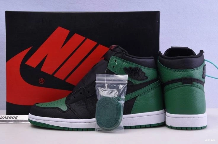 Cheap 555088-030 Jordan Pine 1  Black Retro High Green 0519